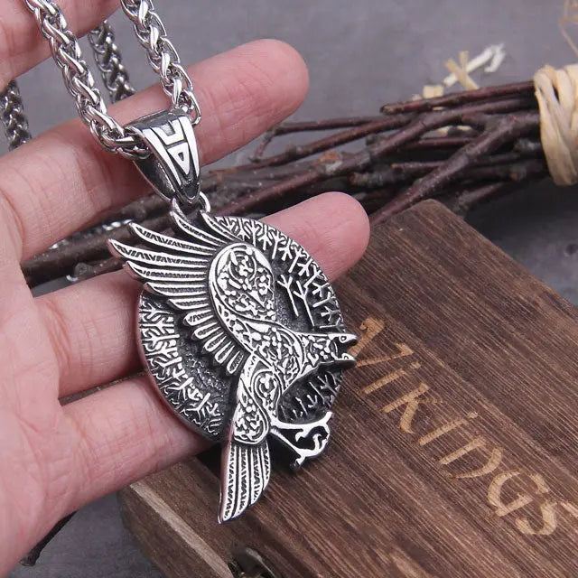 Viking Raven Necklace - Viking Heritage Store