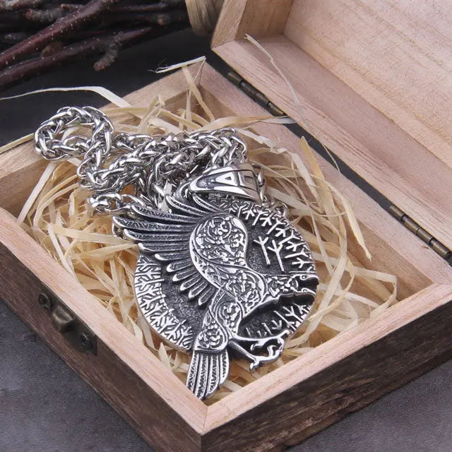 Viking Raven Necklace - Viking Heritage Store