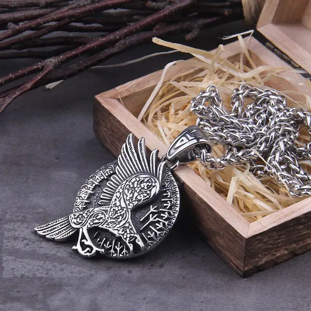 Viking Raven Necklace - Viking Heritage Store