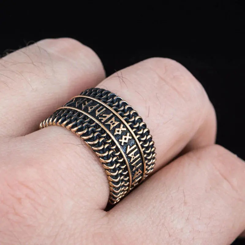 Viking Rune Ring (Solid Bronze) - Viking Heritage Store