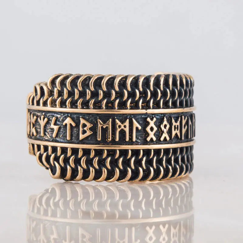 Viking Rune Ring (Solid Bronze) - Viking Heritage Store