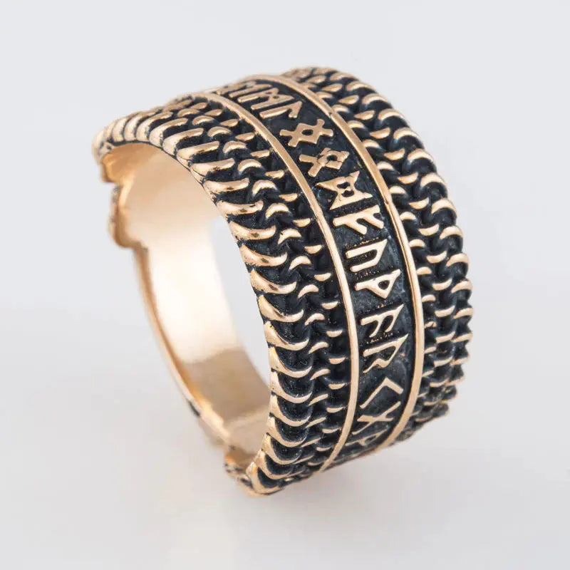 Viking Rune Ring (Solid Bronze) - Viking Heritage Store