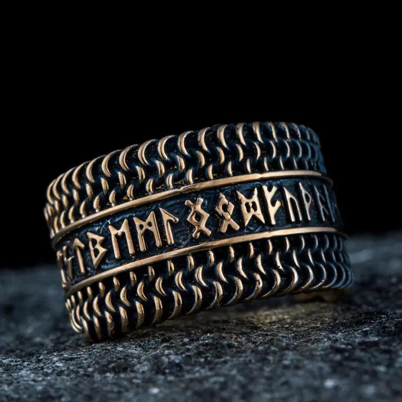 Viking Rune Ring (Solid Bronze) - Viking Heritage Store