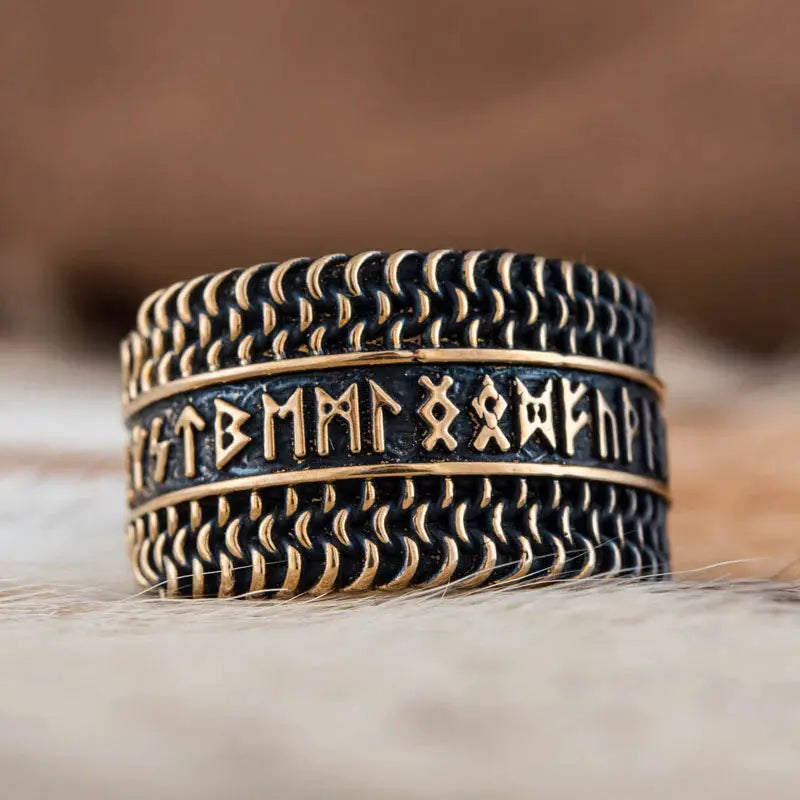 Viking Rune Ring (Solid Bronze) - Viking Heritage Store