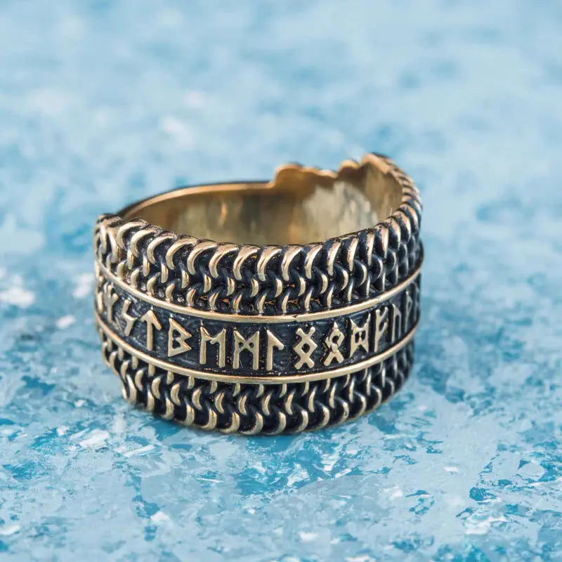 Viking Rune Ring (Solid Bronze) - Viking Heritage Store