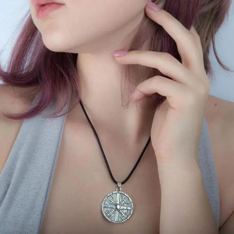 Viking Shield Maiden Necklace (Silver) - Viking Heritage Store