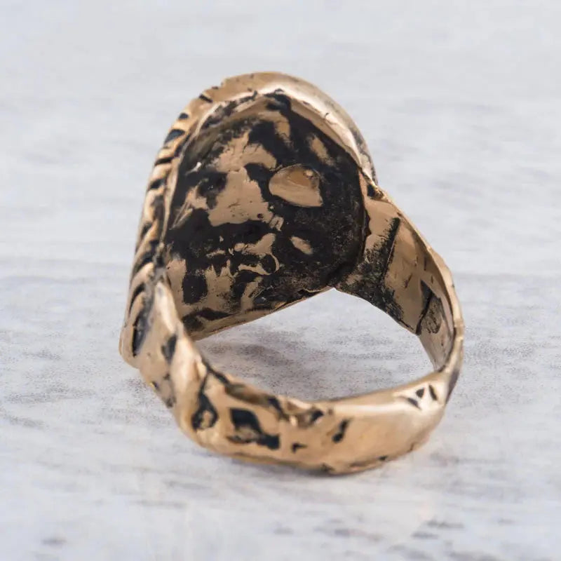 Viking Shield Ring (Solid Bronze) - Viking Heritage Store