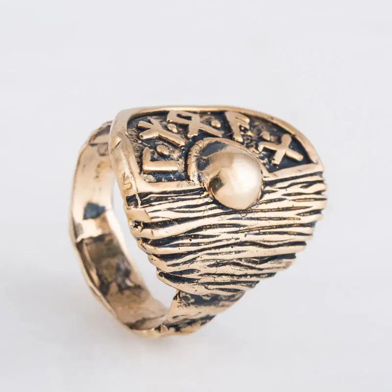 Viking Shield Ring (Solid Bronze) - Viking Heritage Store