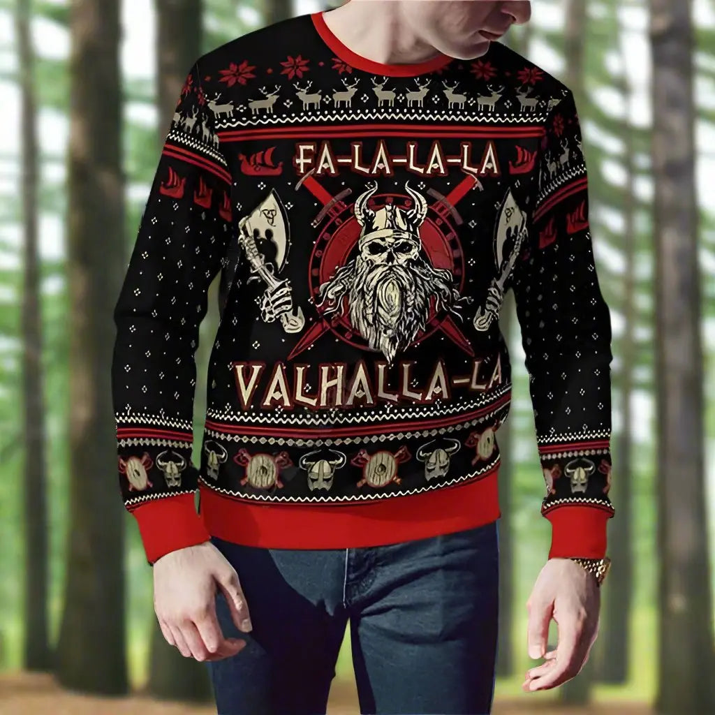 Viking Ugly Sweater with hoodie