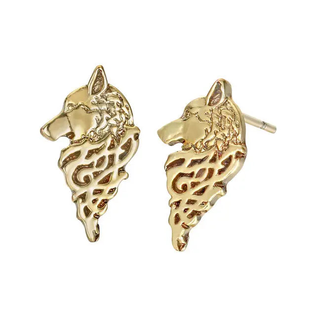 Wolf Earrings - Viking Heritage Store