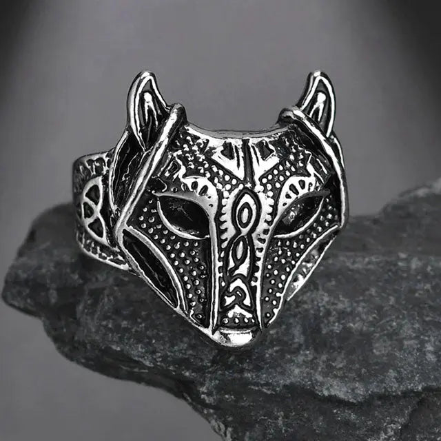 Wolf Head Ring - Viking Heritage Store