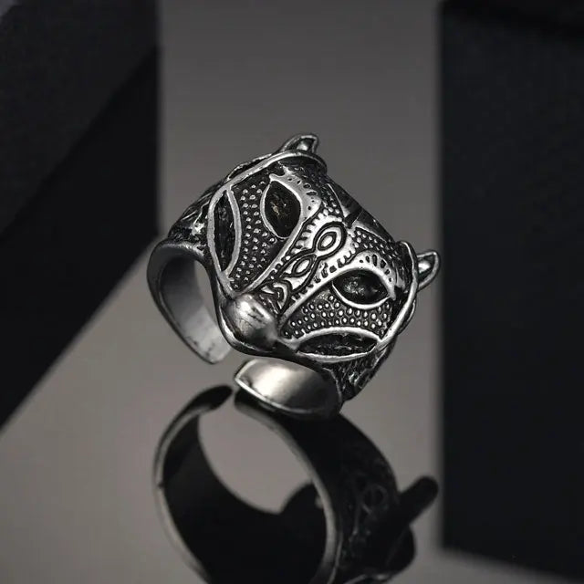 Wolf Head Ring - Viking Heritage Store