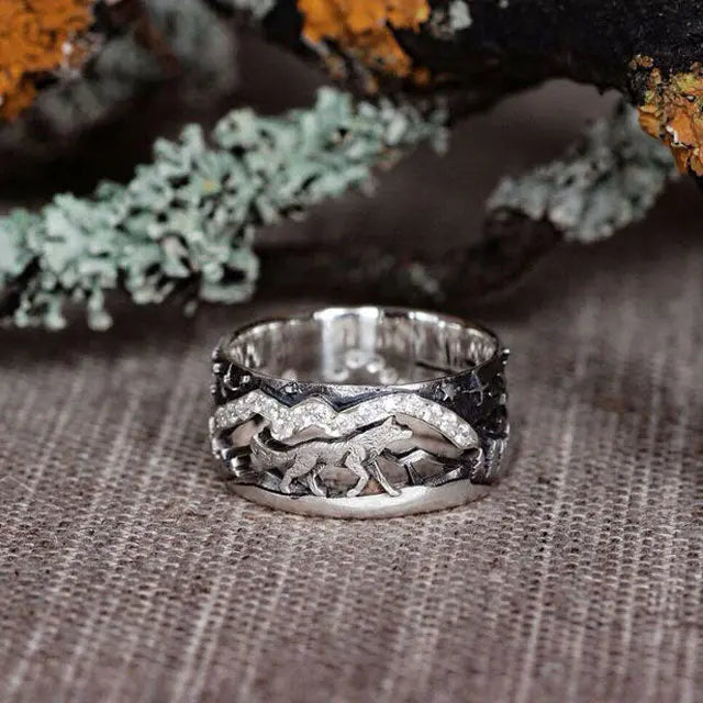 Wolf Wedding Ring Sets - Viking Heritage Store