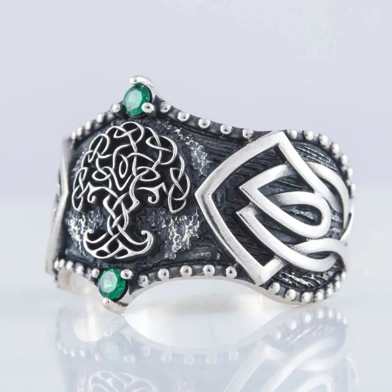 Yggdrasil Ring (Silver) - Viking Heritage Store