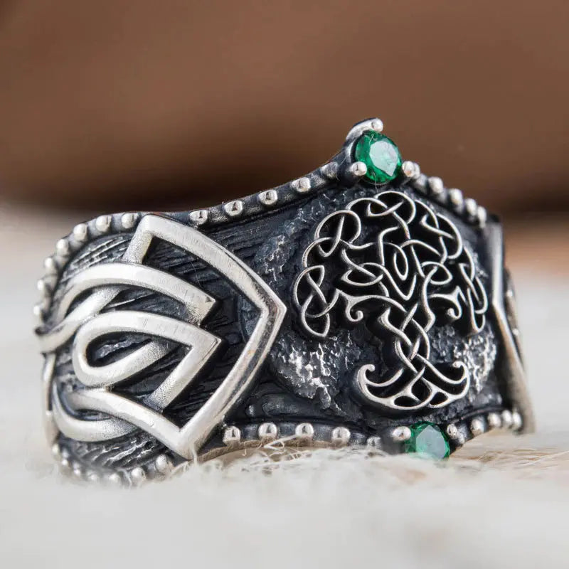 Yggdrasil Ring (Silver) - Viking Heritage Store